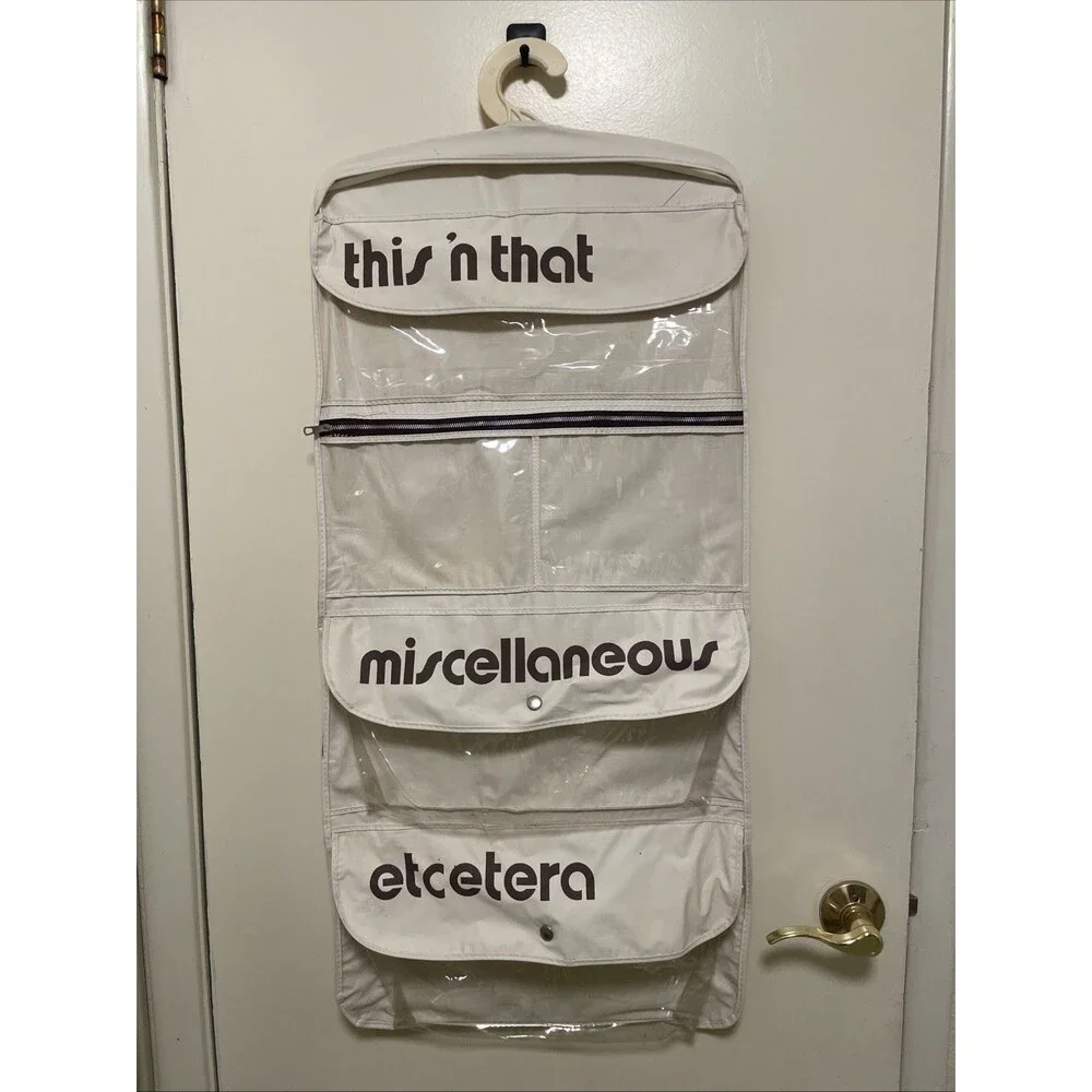 This ‘N That Vintage 1980’s Hanging Organizer Jewelry Bathroom Closet Spell Out